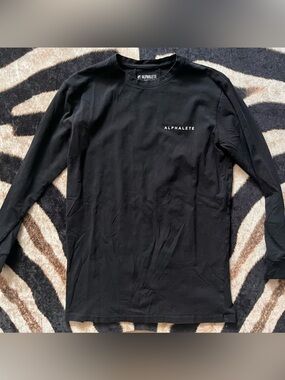 Alphalete Black Long Sleeve Crew with Logo